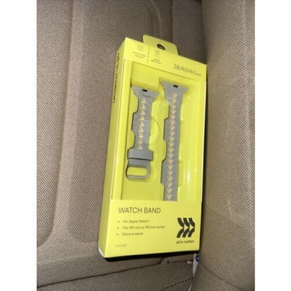 NEW All In Motion Silicone Watch Band for Apple Watch 38/41mm Ventilated - Gray - Picture 2 of 2